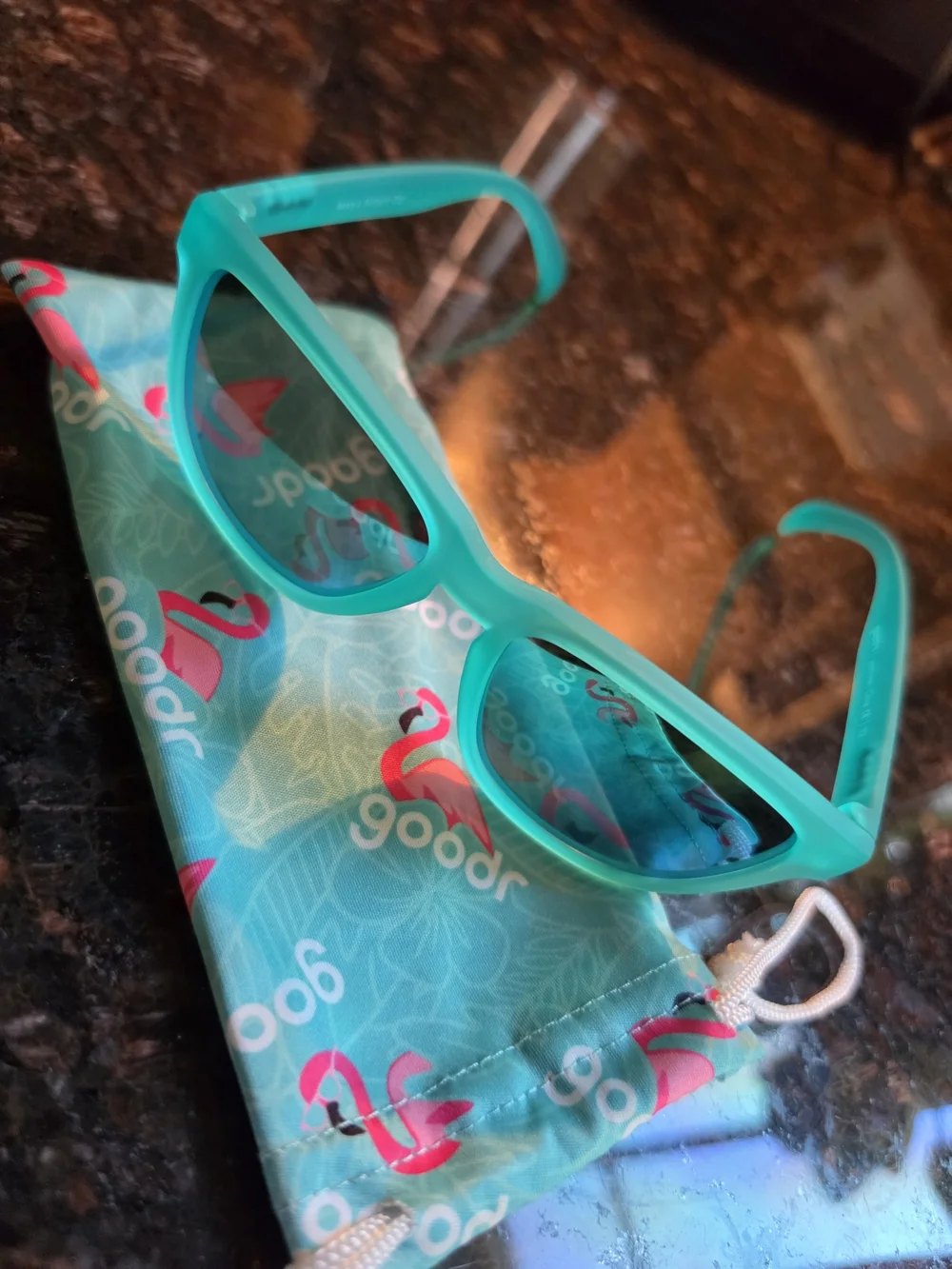 NWOT Goodr Dessy's Midnight Orgy Teal Unisex Sunglasses